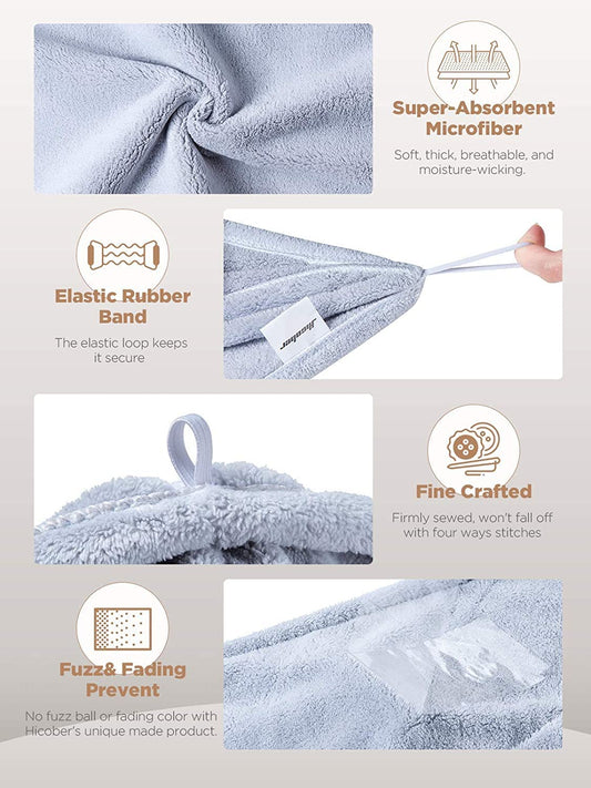 Microfiber Hair Towel – Quick-Drying Turban Hair Wrap