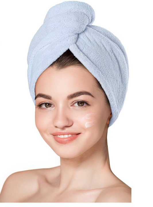 Microfiber Hair Towel – Quick-Drying Turban Hair Wrap