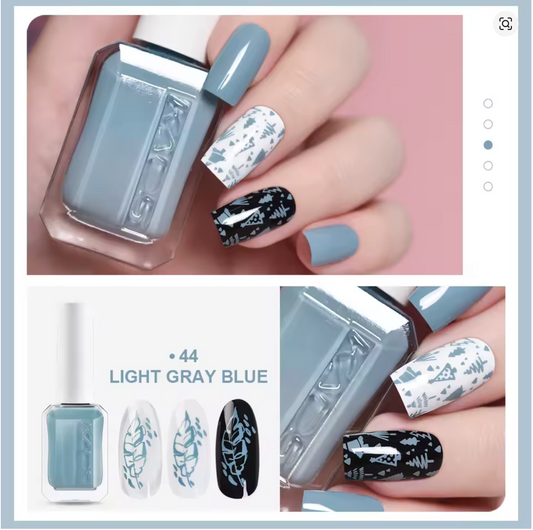 Luxury Nail Polish – Light Gray Blue (10 ml)